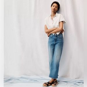 Madewell Slim Wide-Leg Crop Jeans in Reggie Wash Size 30